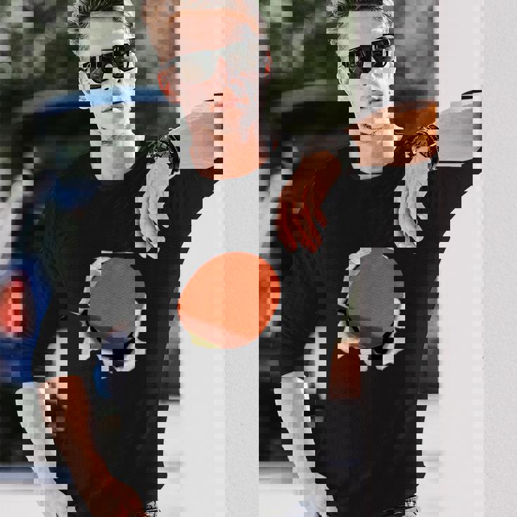 卓球 ラケット 面白いtシャツ ピンポン おもしろ 服 ネタ メンズ 卓球部 おもしろグッズ 大人 子供 長袖Tシャツ 彼への贈り物