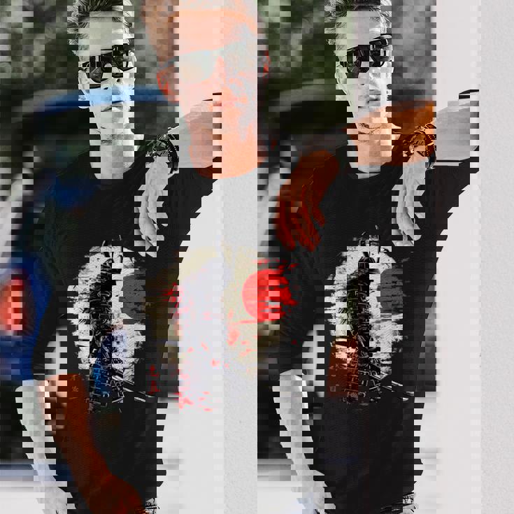 古代 日本 武士 武道 レトロ ヴィンテージ 長袖Tシャツ 彼への贈り物