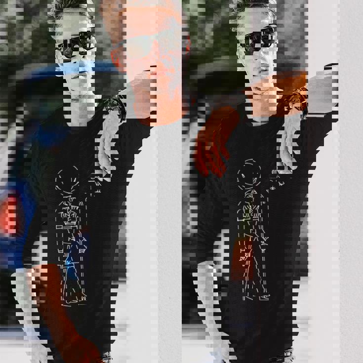 古代エジプトの神々 エジプトアート クラシック エブリデイ 長袖Tシャツ 彼への贈り物