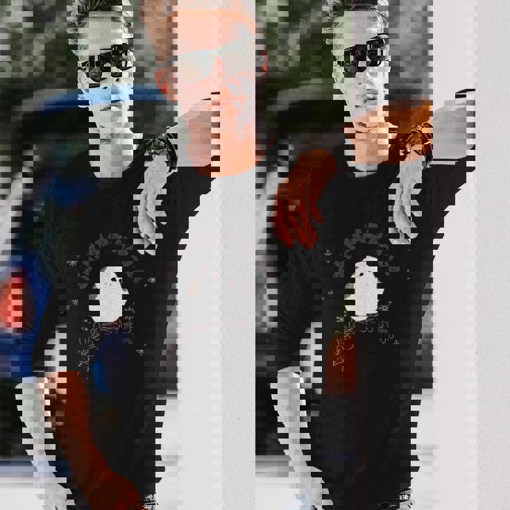 可愛いお顔 長袖Tシャツ 彼への贈り物