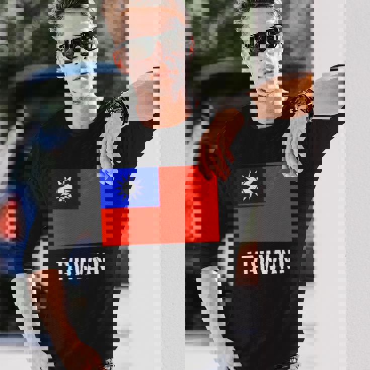 台湾 台湾の国旗 長袖Tシャツ 彼への贈り物