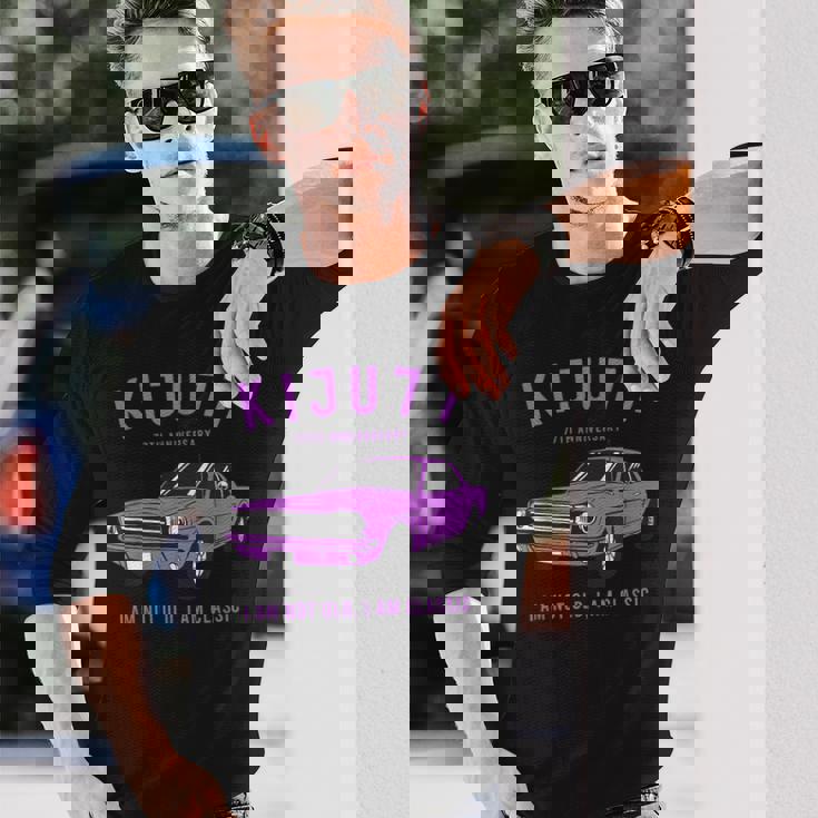 喜寿祝い 車好き 父 男性 おしゃれ クラシックカー 77歳 I'm Not Old I'm Classic 長袖Tシャツ 彼への贈り物