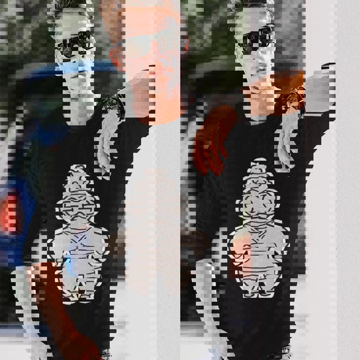 土偶 どぐう【ゆるフレンズ】遮光器土偶 歴史土器 イラスト 長袖Tシャツ 彼への贈り物