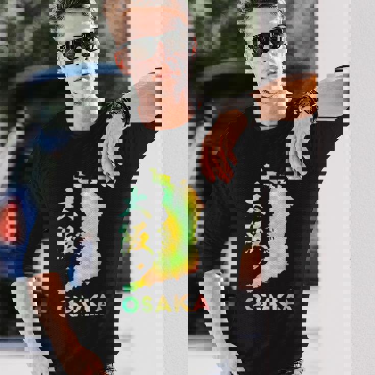 大阪 面白tシャツ 大阪府 面白いtシャツ 文字入り メンズ おもしろ 面白い 服 オリジナル おもしろグッズ ネタ 長袖Tシャツ 彼への贈り物