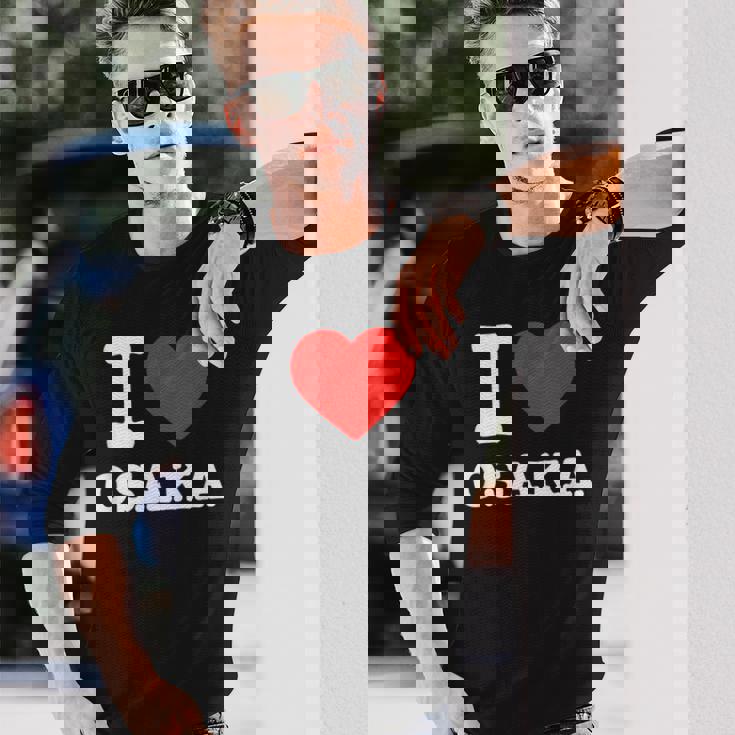 大阪大好き I Love Osaka 長袖Tシャツ 彼への贈り物