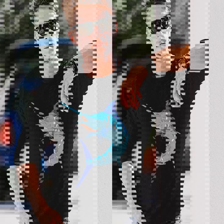 太刀魚 スポーツ フィッシング カジキ カジキ ビルフィッシュ ホビー 長袖Tシャツ 彼への贈り物