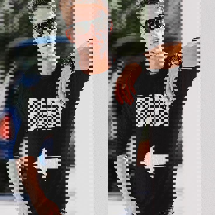 妊娠発表 サプライズ ママとパパ シャツ お父さん用 長袖Tシャツ 彼への贈り物