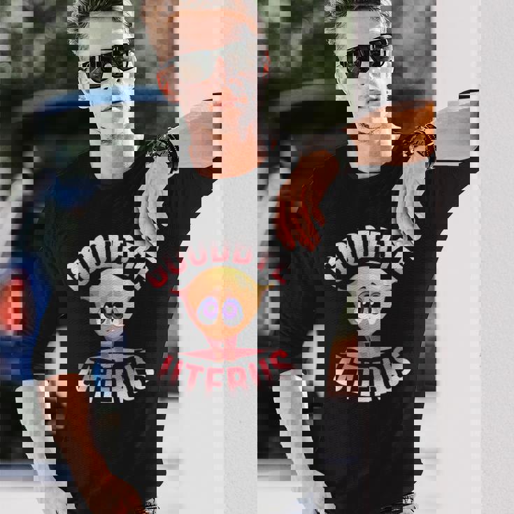 子宮摘出術 子宮摘出花 長袖Tシャツ 彼への贈り物