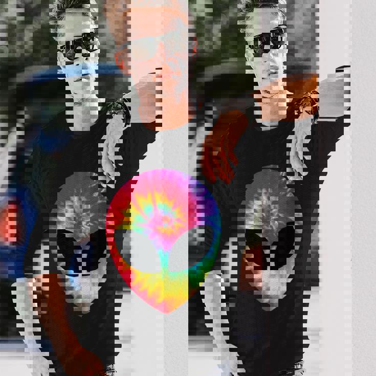 宇宙人 エイリアン Ufo ヒッピー タイダイ 長袖Tシャツ 彼への贈り物