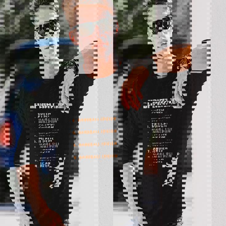 完璧なデイハンドボール、ハンドボールプレーヤー、ハンドボール 長袖Tシャツ 彼への贈り物