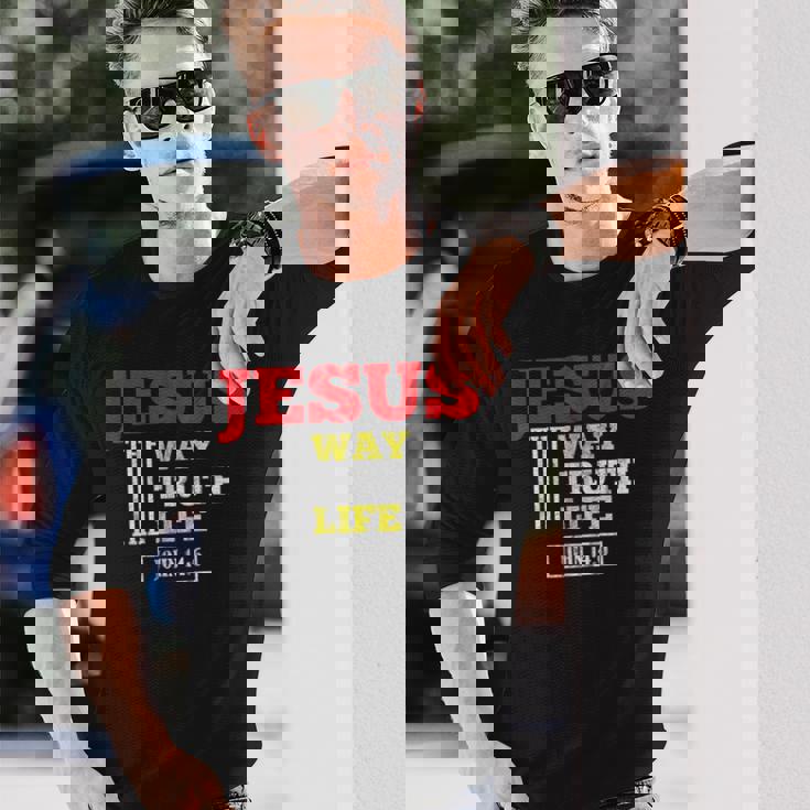 宗教信仰の信仰のためのキリスト教の聖句 長袖Tシャツ 彼への贈り物