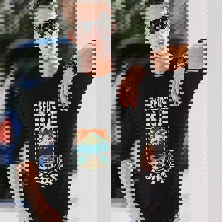 富士山 日本 富士山 富士山 日本の漢字 お土産 長袖Tシャツ 彼への贈り物