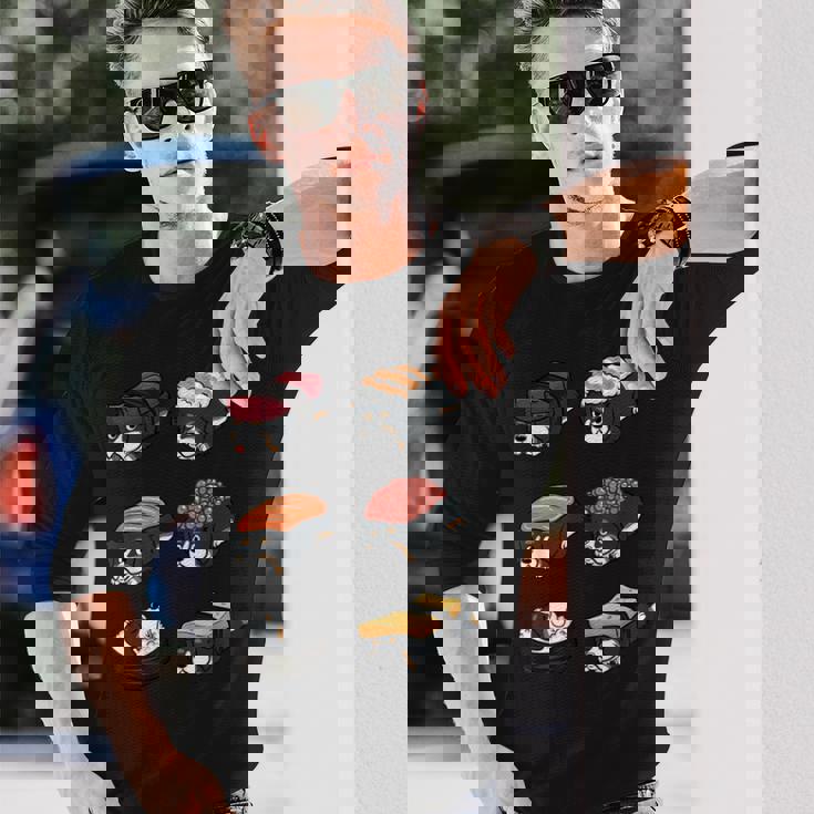 寿司バーニーズマウンテンドッグ 長袖Tシャツ 彼への贈り物