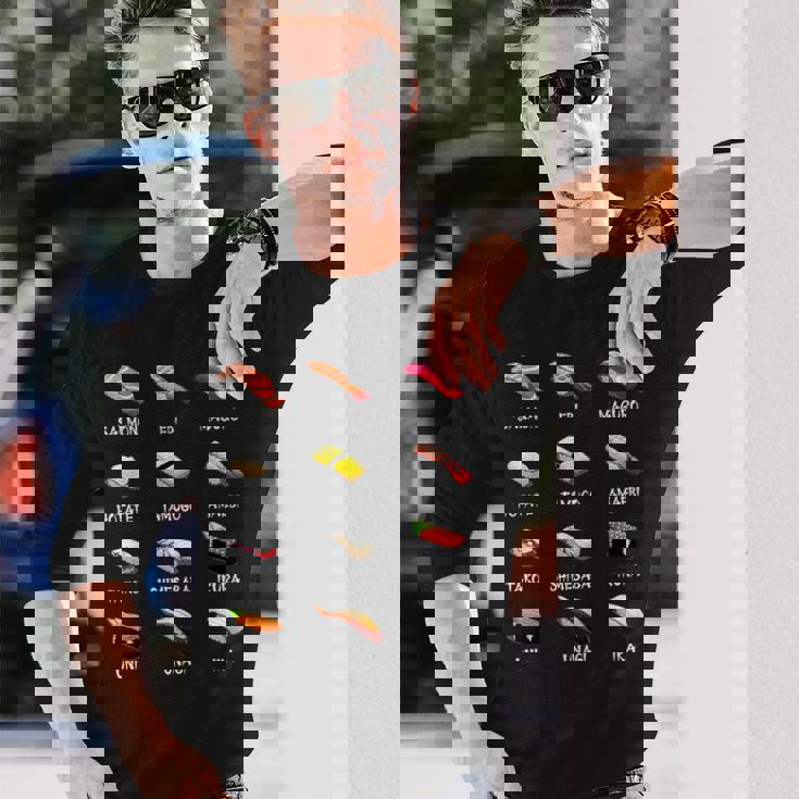 寿司料理日本料理カワイイギフト 長袖Tシャツ 彼への贈り物