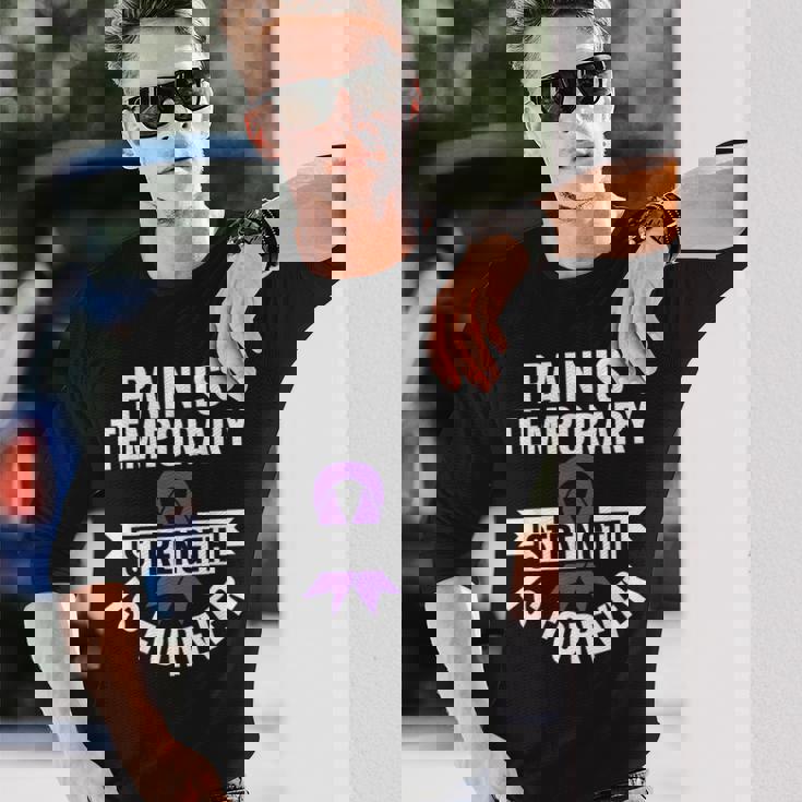 強さは永遠です 線維筋痛症 長袖Tシャツ 彼への贈り物