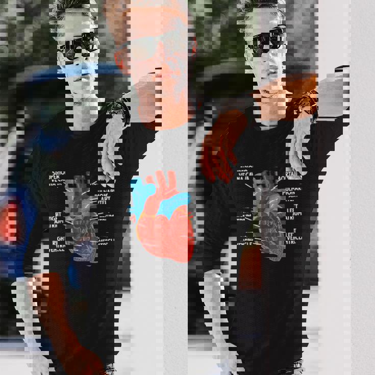 心臓解剖学教育 循環器学 長袖Tシャツ 彼への贈り物