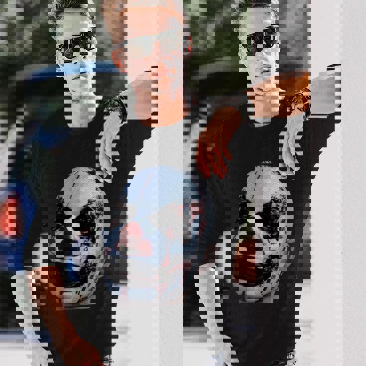 怖い顔 長袖Tシャツ 彼への贈り物