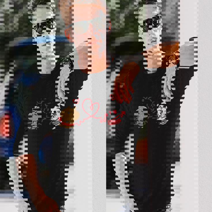 愛しすぎて大好きすぎる。 赤い糸 長袖Tシャツ 彼への贈り物