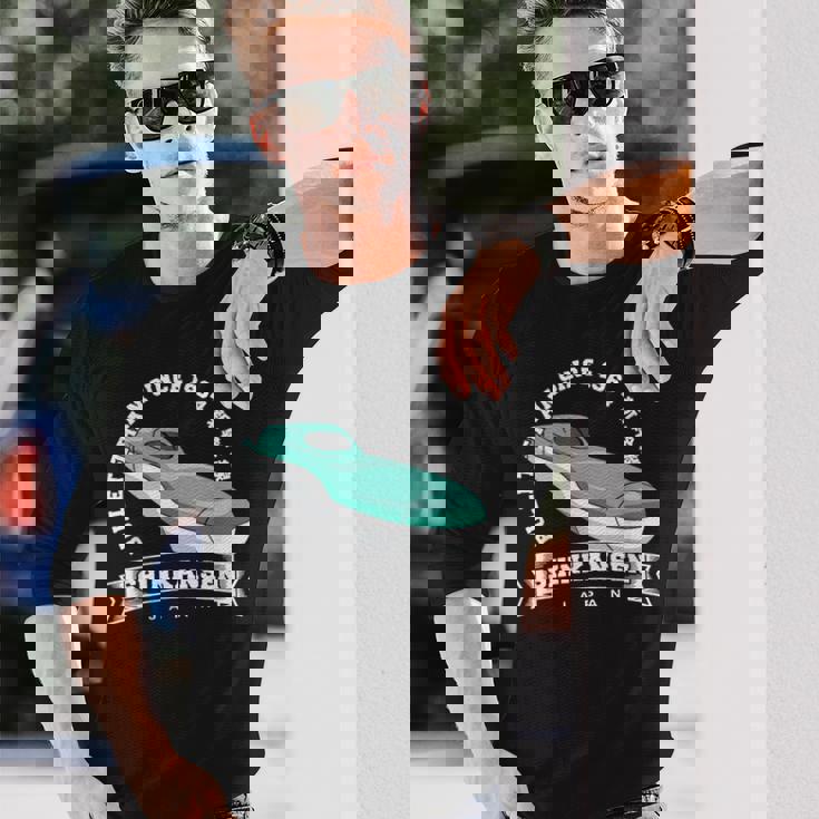 新幹線 新幹線 お土産 はやぶさ E5 漢字 長袖Tシャツ 彼への贈り物