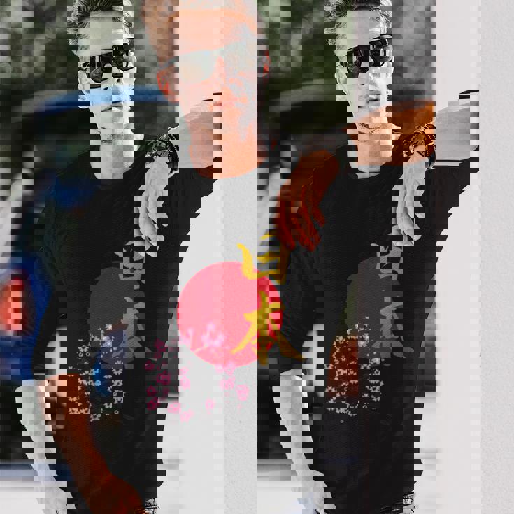 日本- 書道アート 伝統的なデザイン、ユニークなお土産 長袖Tシャツ 彼への贈り物