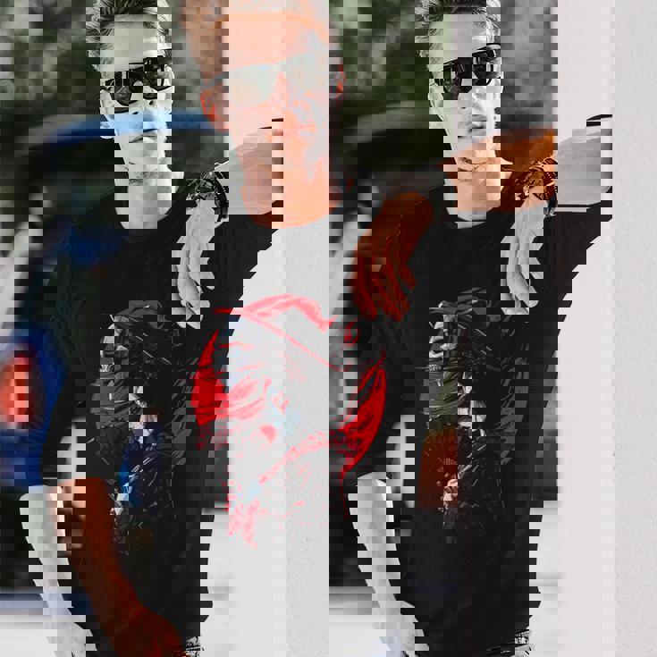 日本の芸者 死神 オタクゴス アニメ アート ファッション 2 長袖Tシャツ 彼への贈り物