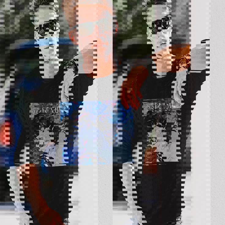 日本アニメ ガール パーフェクトブルー 長袖Tシャツ 彼への贈り物