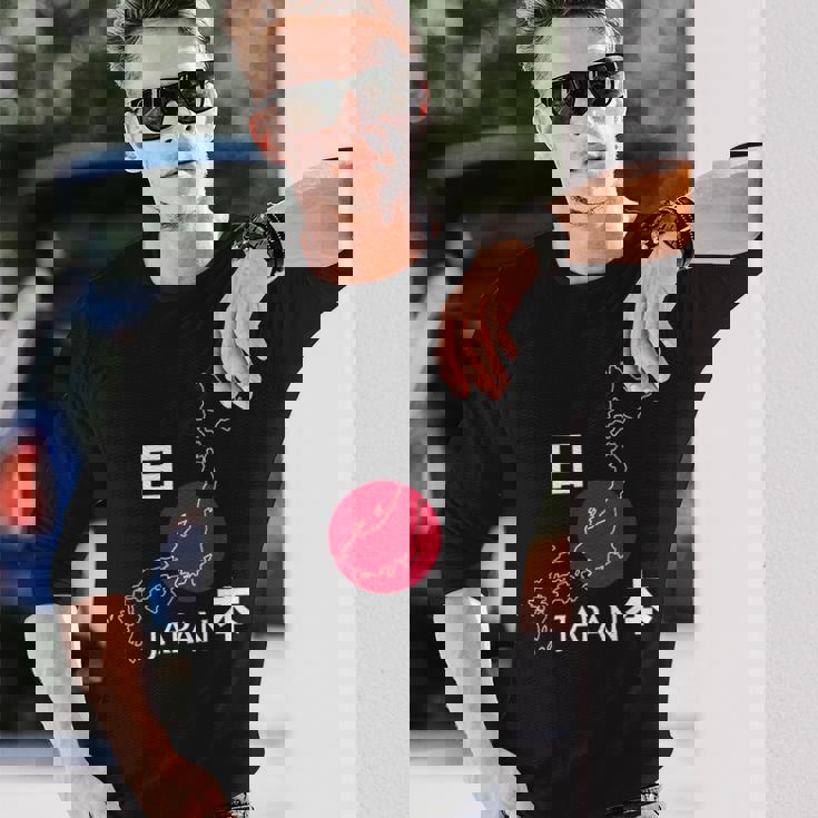 日本地図日本の観光ギフト 長袖Tシャツ 彼への贈り物