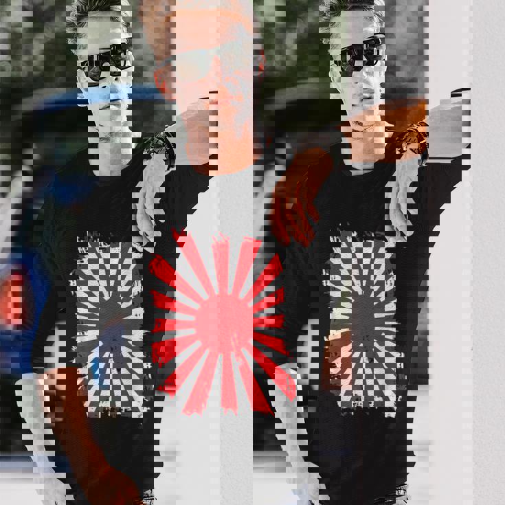 日本戦争旗 日本中道 日本国旗 長袖Tシャツ 彼への贈り物