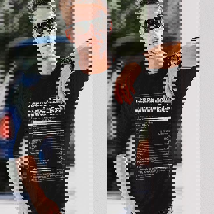 日本語 おもしろ栄養 日本教師 長袖Tシャツ 彼への贈り物