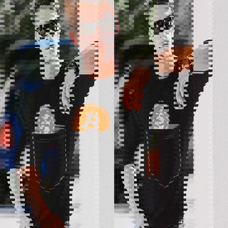 暗号、ビットコイン、イーサリアム、ブルラン。 長袖Tシャツ 彼への贈り物