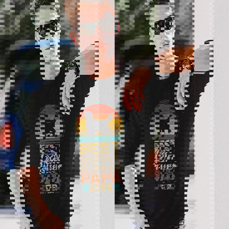 最高のゴールデンレトリバー・パパ、父の日 長袖Tシャツ 彼への贈り物