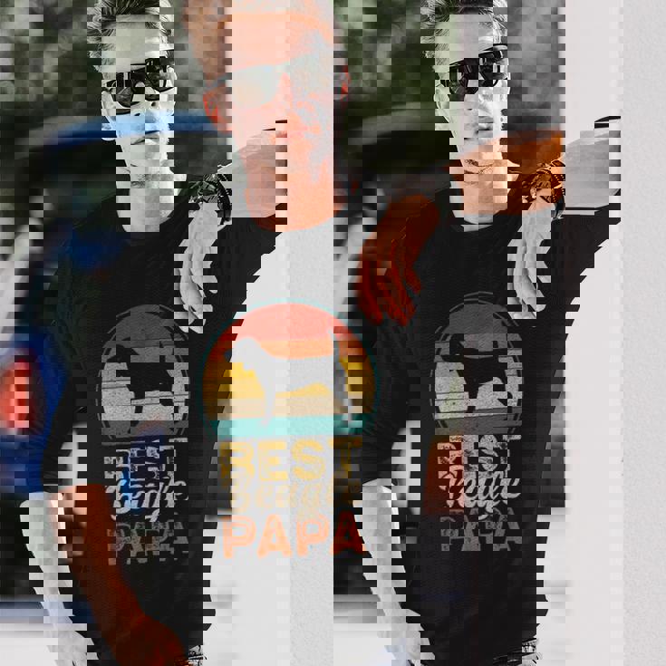 最高のビーグル・パパ、父の日 長袖Tシャツ 彼への贈り物