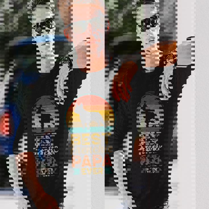 最高のフレンチ・パパ フレンチ・ブルドッグ 長袖Tシャツ 彼への贈り物