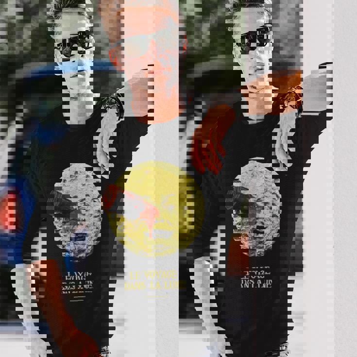 月世界旅行 1902 サイレント映画 クラシック映画 ヴィンテージ A Trip To The Moon Movie 長袖Tシャツ 彼への贈り物