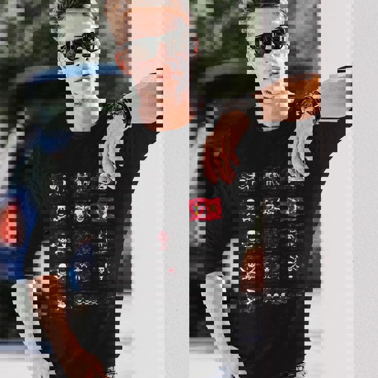 有名な海賊旗 長袖Tシャツ 彼への贈り物