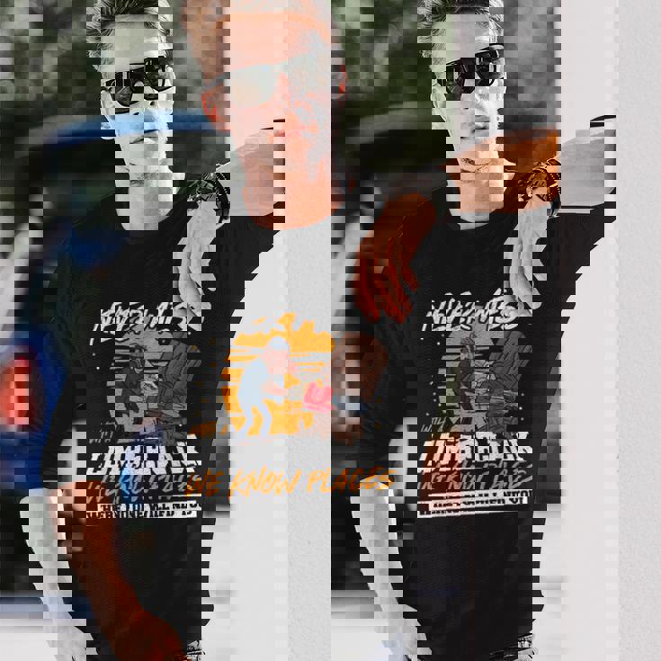 木こりを汚さない面白いロギング引用 長袖Tシャツ 彼への贈り物