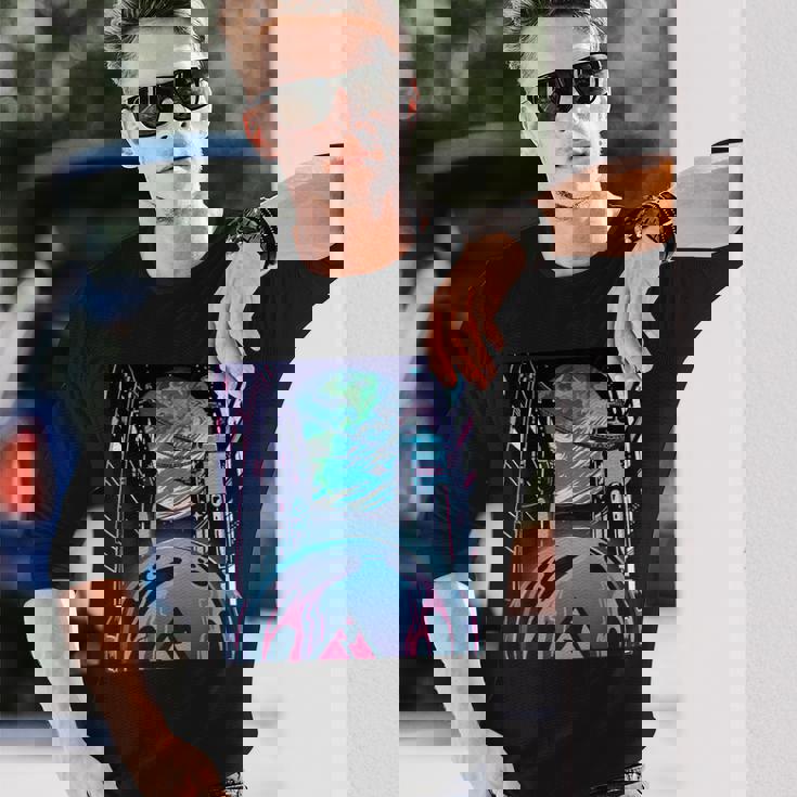 未来都市美学宇宙ハイテクホーム 長袖Tシャツ 彼への贈り物