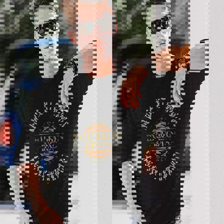 本物のバーボンブラザーズのモットーデザイン。 長袖Tシャツ 彼への贈り物