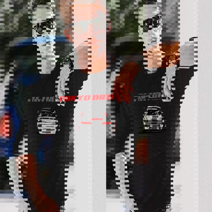 東京 ドリフトカー ジャパン ドリフトレーサー ドーナツ 運転 横向き 長袖Tシャツ 彼への贈り物