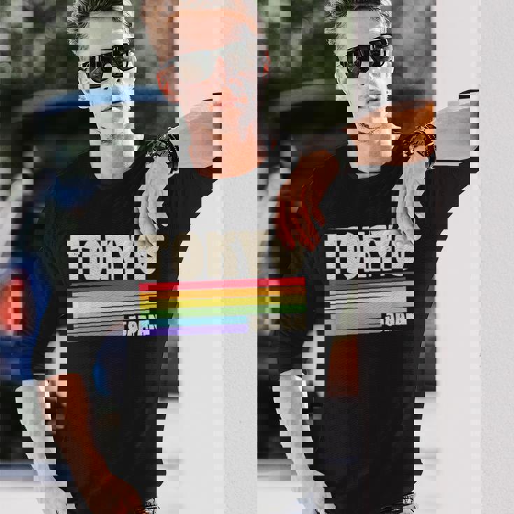 東京ジャパン レインボー ゲイプライド マーチ レトロ 70S 80S クィア 長袖Tシャツ 彼への贈り物