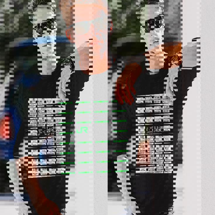 東京山手線全駅標識 長袖Tシャツ 彼への贈り物