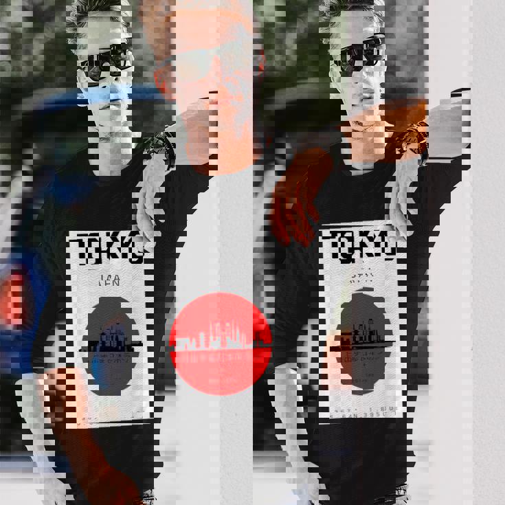 東京都 日本スタイル グラヒック 日本文化 長袖Tシャツ 彼への贈り物