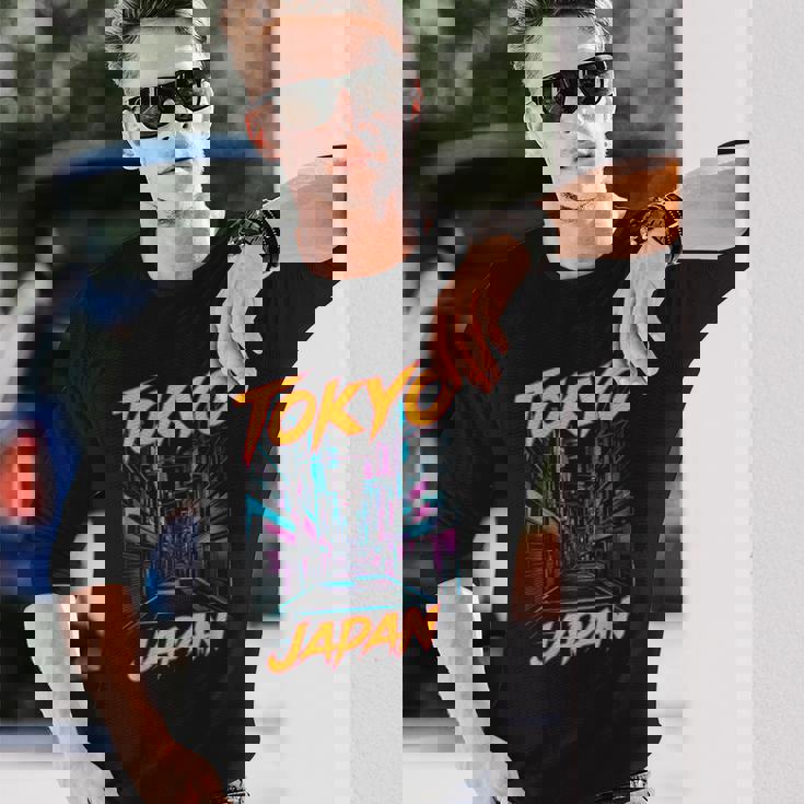 東京都 日本 アニメ スタイル 美的 芸術 アジアン 日本 長袖Tシャツ 彼への贈り物
