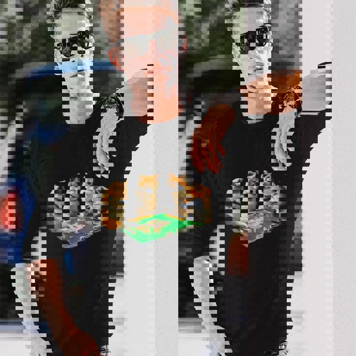 柴犬 イヌ 麻雀 面白いtシャツ 犬 文字入り メンズ おもしろ 面白い 服 おもしろグッズ ネタ 雀士 長袖Tシャツ 彼への贈り物