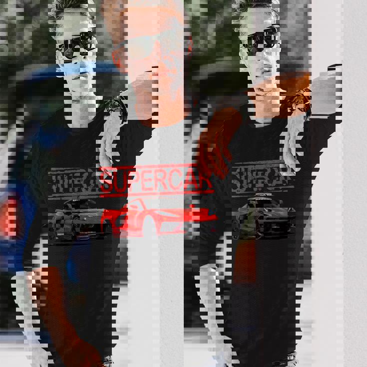 楽しいエキゾチックなスーtシャツスポーツカー愛好家に最適です。 長袖Tシャツ 彼への贈り物