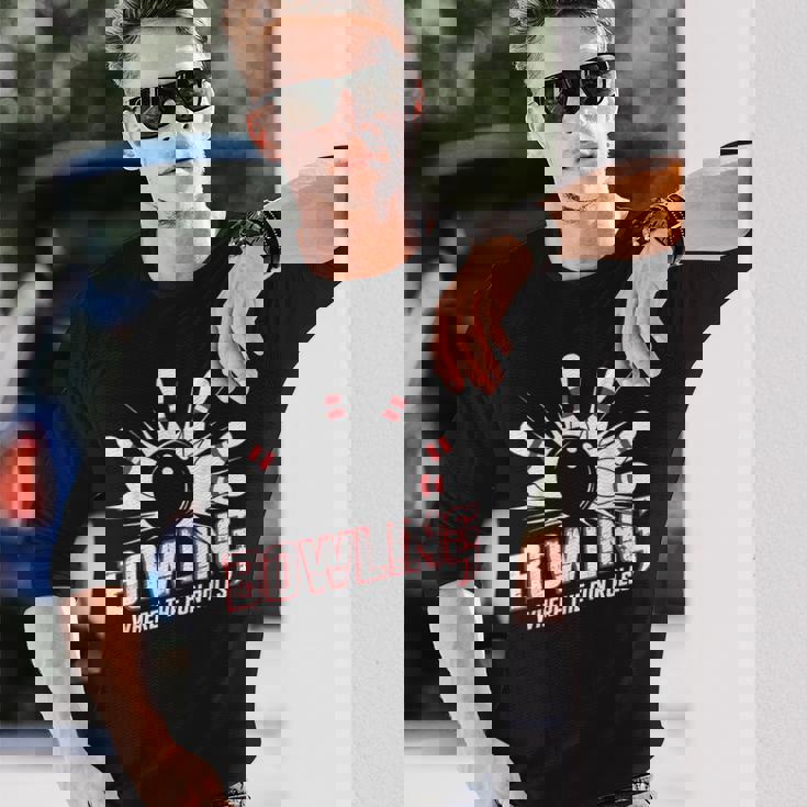 楽しいロールスボーリング パンヴィンテージボウリングボール 長袖Tシャツ 彼への贈り物