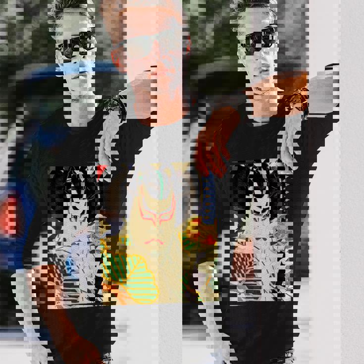 歌舞伎 かぶき 役者 日本美術 浮世絵 役者絵 名取春仙 六世坂東彦三郎 舎人松王丸 長袖Tシャツ 彼への贈り物