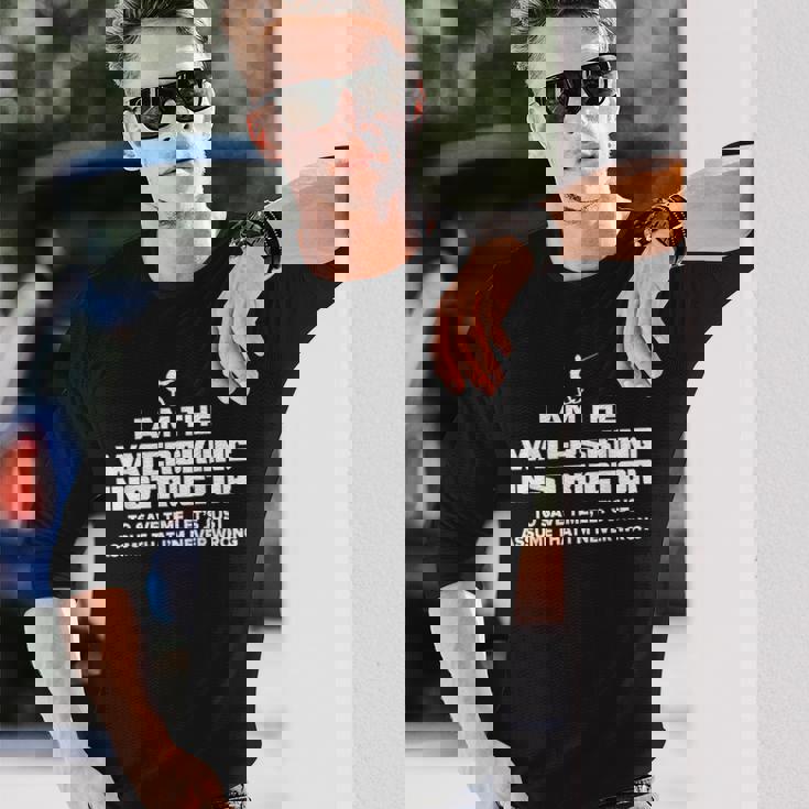 水上スキーインストラクターグラフィック I Am Never Wrong 長袖Tシャツ 彼への贈り物