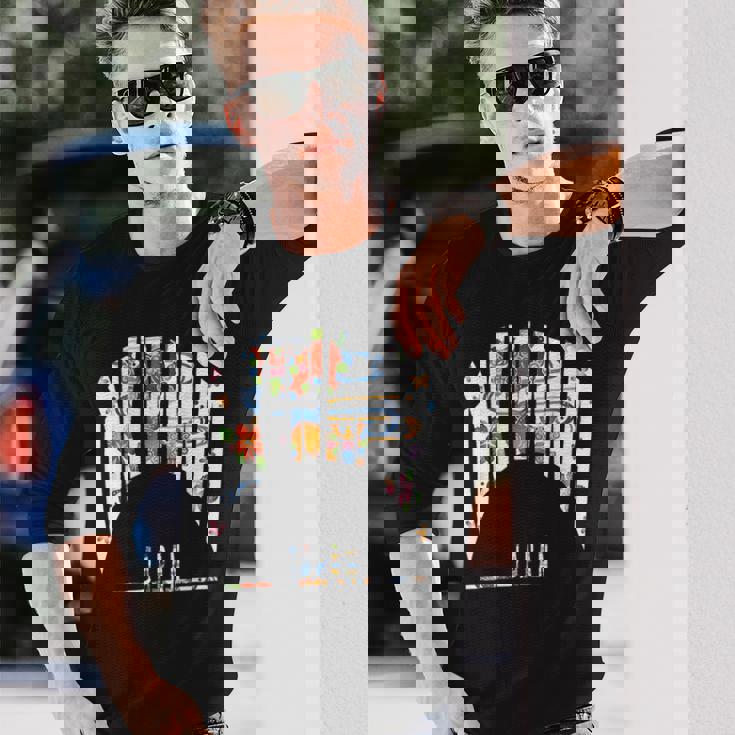 沖縄島ジャパン うちなちゅう 琉球 ビンガタ 沖縄紅型びんがた 長袖Tシャツ 彼への贈り物