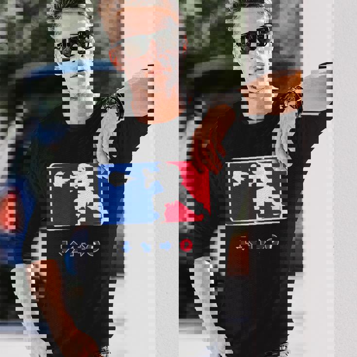 波動拳格闘スポーツリーグ-面白いアーケードゲーマー 長袖Tシャツ 彼への贈り物